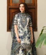 SP-500 Unstitched Digital Printed Lawn Suit 3pc With Digital Printed Lawn Dupatta