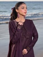 IZ-813 Lawn Chikenkari Embroidered 3pc With Lawn Embroidered Dupatta