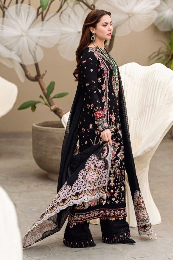 QL-2655 Lawn 3Pc Embroidered Suit with Bamber Chiffon Embroidered Dupatta