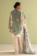 CO 496 Digital Printed 3Pc Unstitched Lawn Suit With Digital Printed Monar Dupatta