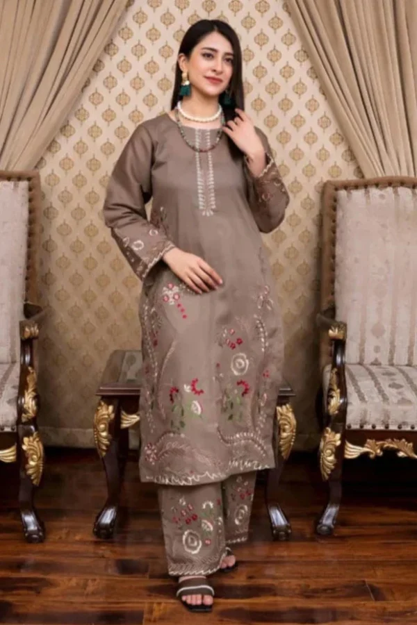 Premium Lawn Unstitched Embroidered 2pc Suit