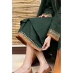 BR-1075 3Pc Unstitched Dhanak Suit with Printed Woolen Shawl