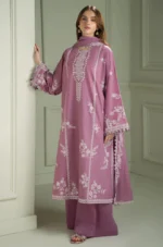 CS-900 Unstitched Heavy Embroidered Dhanak Suit With Embroidered Dhanak Shawl