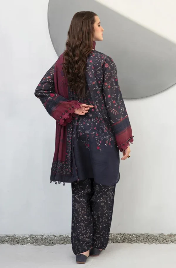 BQ-406 Digital Printed Khaddar 3Pc Suit With Digital Printed Khaddar Dupatta