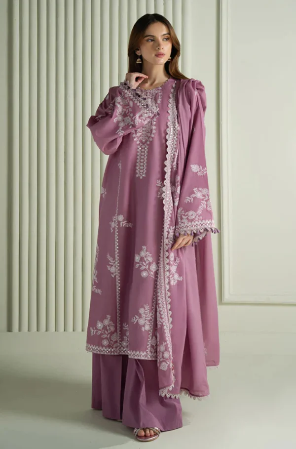 CS-900 Unstitched Heavy Embroidered Dhanak Suit With Embroidered Dhanak Shawl