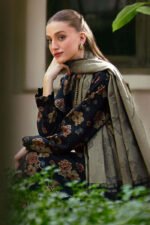 BQ-412 Digital Printed Dhanak Suit 3pc With Dhanak Digital Printed Dupatta
