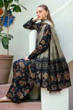 BQ-412 Digital Printed Dhanak Suit 3pc With Dhanak Digital Printed Dupatta