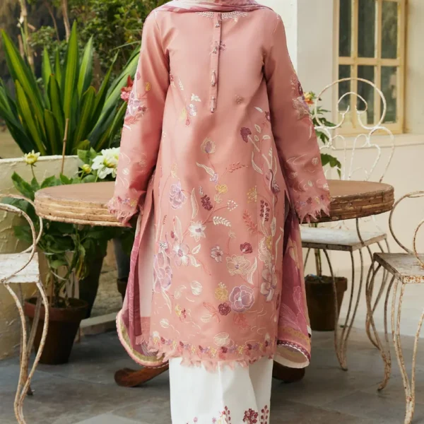 ZS-2755 Lawn Unstitched Fully Embroidered Shirt With Printed Monar Dupatta