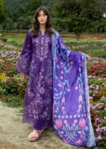 MS-2770 Lawn Unstitched Embroidered Shirt With Printed Monar Dupatta