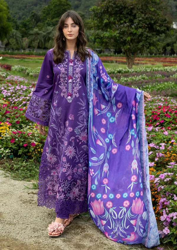 MS-2770 Lawn Unstitched Embroidered Shirt With Printed Monar Dupatta
