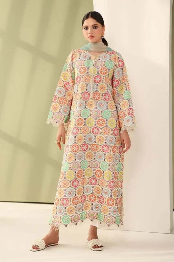 3 Piece Unstitched Digital Printed Lawn Suit ( Fine Printed Lawn Dupatta )