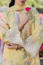 3 Piece - Unstitched Printed Lawn Shirt With Printed Lawn Dupatta