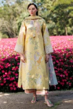 3 Piece - Unstitched Printed Lawn Shirt With Printed Lawn Dupatta