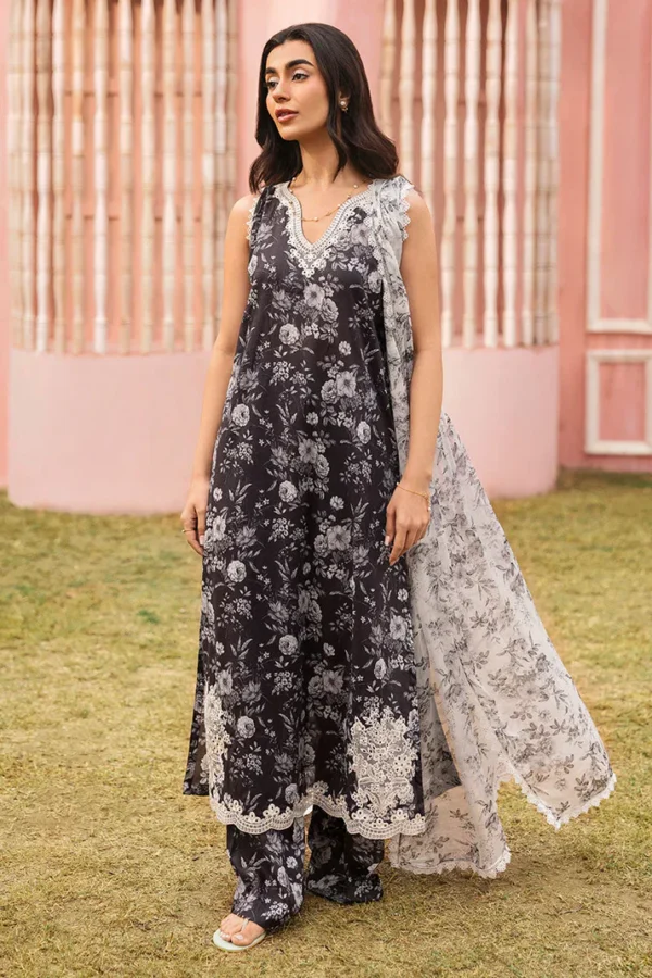 Digital Printed Unstitched Lawn Suit 3pc With Lawn Digital Printed Dupatta