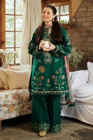 AA-16 Unstitched Embroidered Lawn Suit 3pc With Digital Printed Dupatta