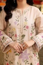 ANEELAS-Lawn Unstitched Embroidered Suit With Digital Printed Dupatta
