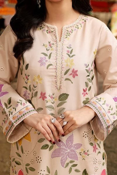 ANEELAS-Lawn Unstitched Embroidered Suit With Digital Printed Dupatta
