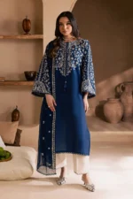 BT-2835 3 Piece - Unstitched Embroidered Lawn Fabric with Embroidered Chiffon Dupatta