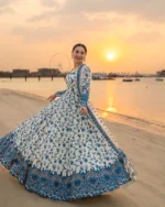 Faiza Saqlain- Lawn Embroidered Shirt With Embroidered Organza Dupatta