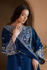 BT-2835 3 Piece - Unstitched Embroidered Lawn Fabric with Embroidered Chiffon Dupatta