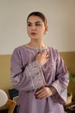 MB-2825 2 Piece-Unstitched Embroidered Lawn With Lawn Embroidered Trouser