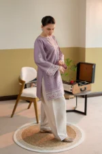 MB-2825 2 Piece-Unstitched Embroidered Lawn With Lawn Embroidered Trouser