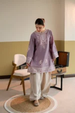 MB-2825 2 Piece-Unstitched Embroidered Lawn With Lawn Embroidered Trouser
