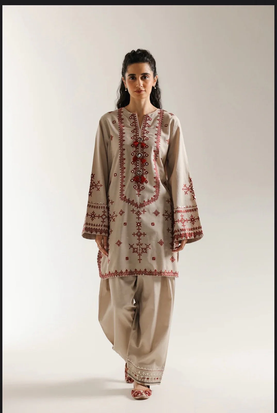 BT-2820 2 Piece-Unstitched Embroidered Lawn With Lawn Embroidered Trouser