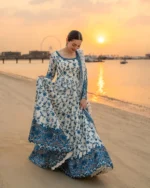 Faiza Saqlain- Lawn Embroidered Shirt With Embroidered Organza Dupatta