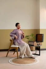 MB-2825 2 Piece-Unstitched Embroidered Lawn With Lawn Embroidered Trouser