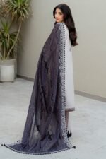 JZ2865 Lawn Unstitched Embroidered 3pc Suit With Soft Monar Digital Printed Dupatta